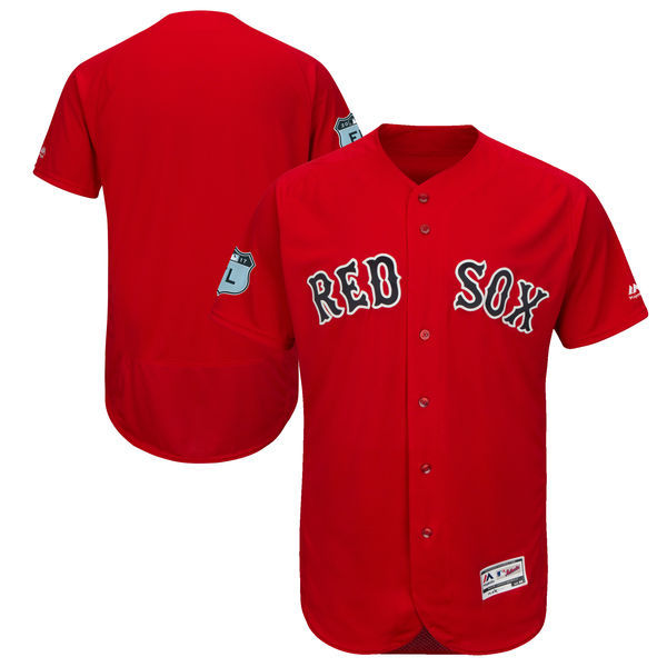 2017 MLB Boston Red Sox Blank Red Jerseys->->MLB Jersey